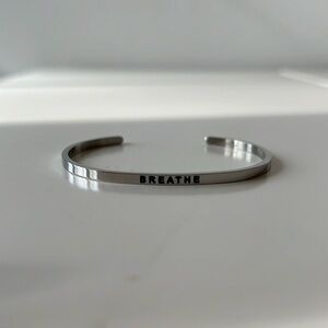 Mantraband Silver “Breathe” Bracelet